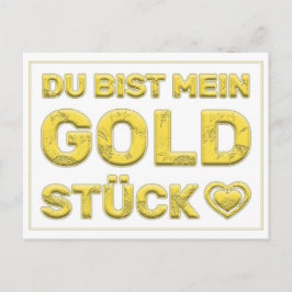 Du bist mein Goldstück! Postkarte