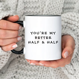 Du bist mein halb schöner, sonniger Valentinstag Zweifarbige Tasse