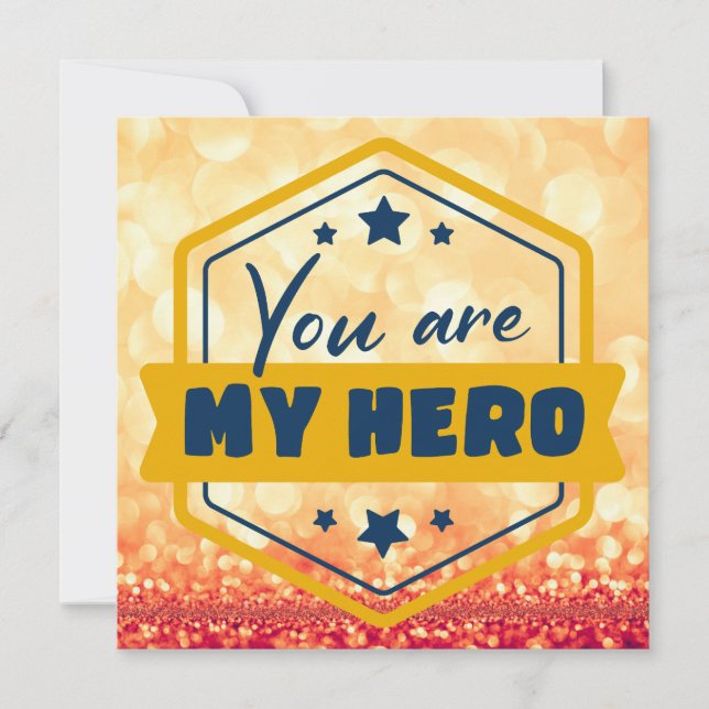 Du bist mein Held Feiertagskarte (Vorderseite)