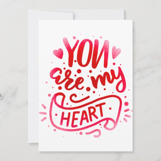 "Du bist mein Herz: Eine Karte der Liebe" (Vorderseite)