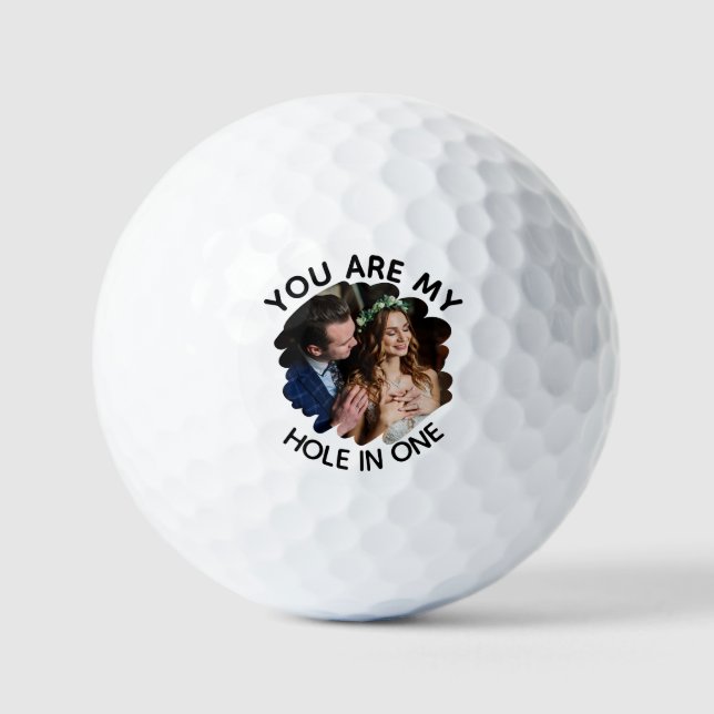 Du bist mein Hole in einem Romantik mit individuel Golfball (Vorderseite)