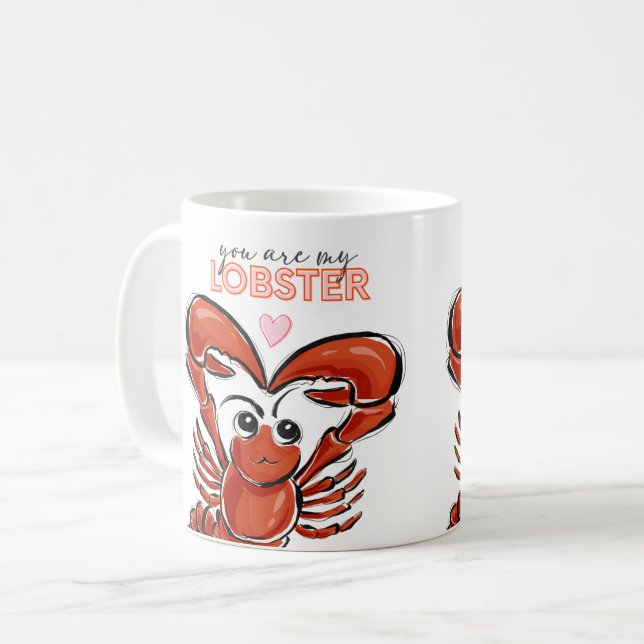 Du bist mein Hummer Niedlich  Kaffeetasse (Vorderseite Links)