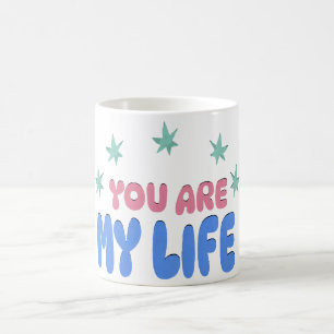 Du bist mein Leben, Sondergeschenk für Ehefrau, Fr Kaffeetasse