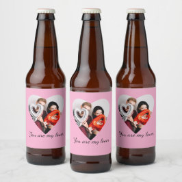 Du bist mein Liebhaber – Romantisches Herzdesign Bierflaschenetikett