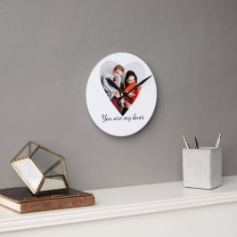 Du bist mein Liebhaber – Romantisches Herzdesign Runde Wanduhr