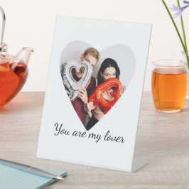 Du bist mein Liebhaber – Romantisches Herzdesign Sockelschild