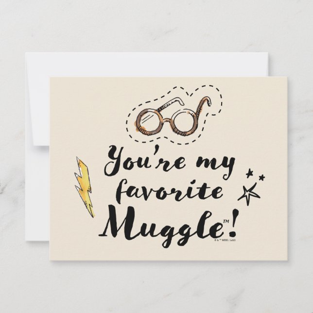Du bist mein Lieblings-Muggle™ Mitteilungskarte (Vorderseite)