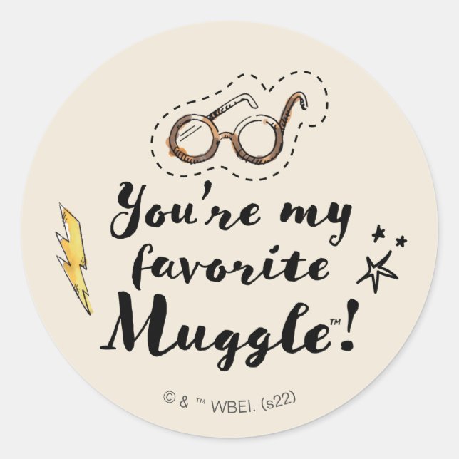 Du bist mein Lieblings-Muggle™ Runder Aufkleber (Vorderseite)