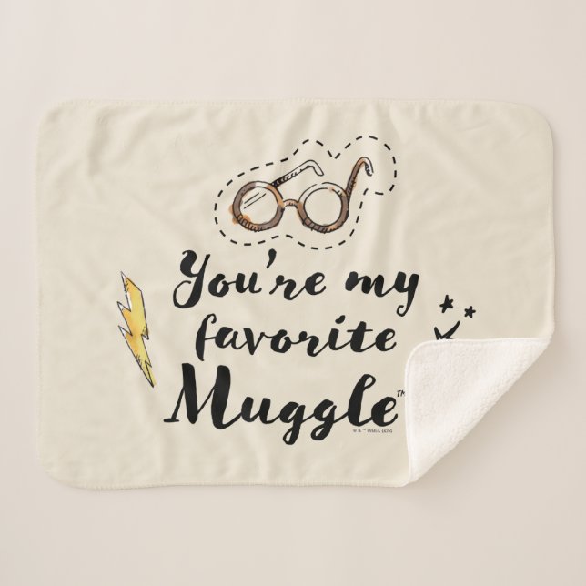 Du bist mein Lieblings-Muggle™ Sherpadecke (Vorderseite (Horizontal))