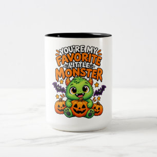 Du bist mein Lieblingskleinemonster - Süßes Hallow Zweifarbige Tasse