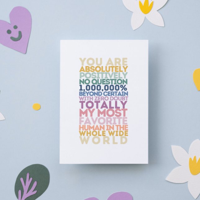 Du bist mein Lieblingsmenschen Karte (You are my favorite human!)