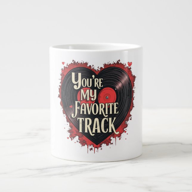 Du bist mein Lieblingsspur Jumbo-Tasse (Vorderseite)