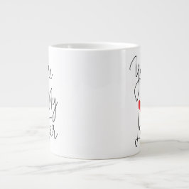 Du bist mein Lieblingszitat mit schwarzem Text Jumbo-Tasse