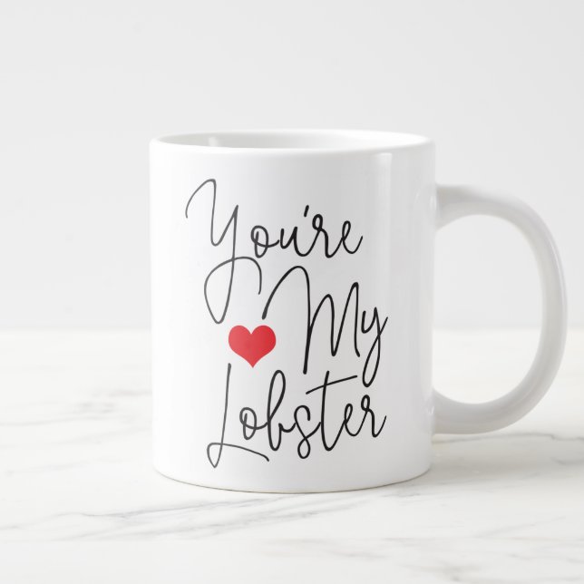 Du bist mein Lieblingszitat mit schwarzem Text Jumbo-Tasse (Rechts)