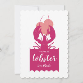 Du bist mein Lobster Valentinrosa Einladung