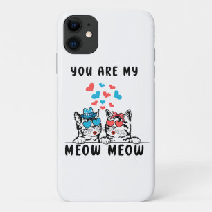 Du bist mein Meow Couple Cat Valentinstag Case-Mate iPhone Hülle
