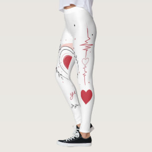 Du bist mein minimalistisches Herz-Linienkunstwerk Leggings