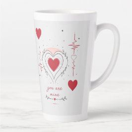 Du bist mein minimalistisches Herzlinienkunstwerk Milchtasse