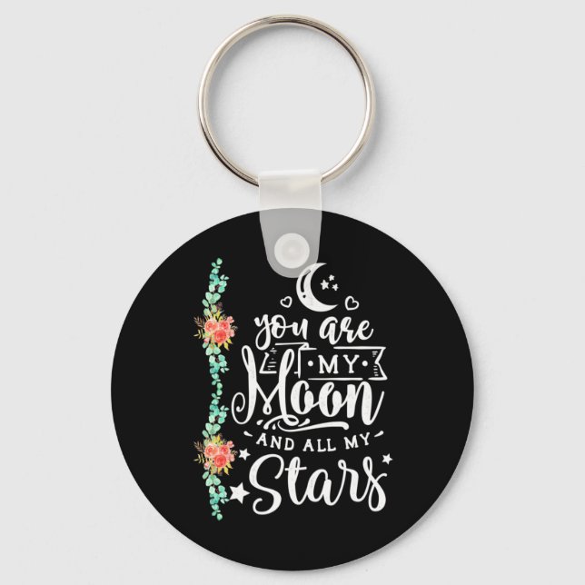 Du bist mein Mond und alle Sterne Schlüsselanhänger (Vorderseite)