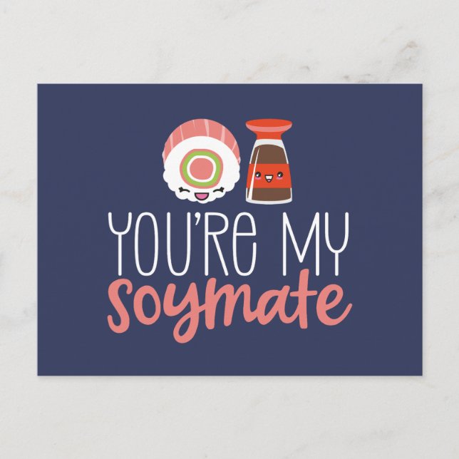 Du bist mein Niedlicher Pun Funny Valentine Day Postkarte (Vorderseite)