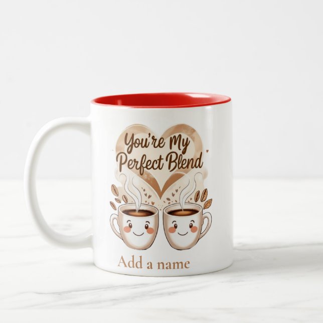 Du bist mein perfektes Spiel für Valentine Zweifarbige Tasse (Links)