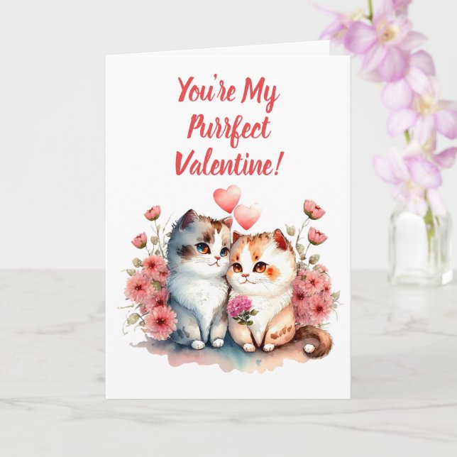 Du bist mein Purfect Valentine Karte (Orchidee)