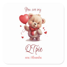 Du bist mein QTpie | Niedlicher Teddy Bär Valentin