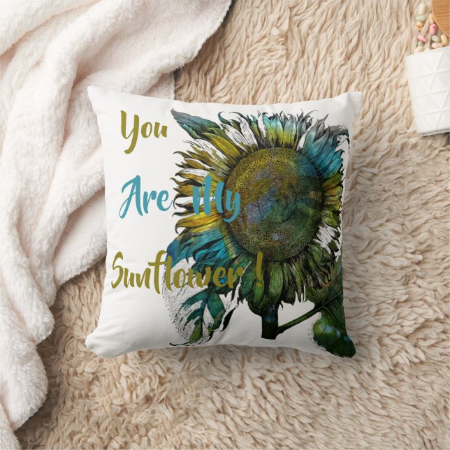 Du bist mein Sonnenblumenkopf Kissen (Decke)
