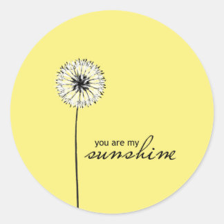 Du bist mein Sonnenschein 01 Runder Aufkleber