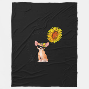 Du bist mein Sonnenschein Chihuahua Sonnenblume Ch Fleecedecke