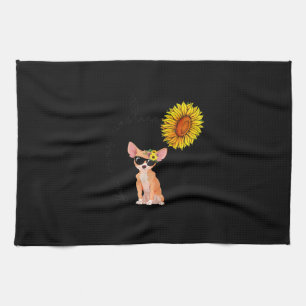Du bist mein Sonnenschein Chihuahua Sonnenblume Ch Geschirrtuch