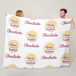 Du bist mein Sonnenschein | Der beste Muttertag Fleecedecke