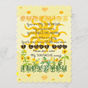 Du bist mein Sonnenschein Einladung