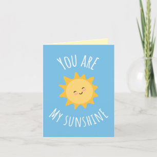 "Du bist mein Sonnenschein" fröhliches Sonnendesig Dankeskarte