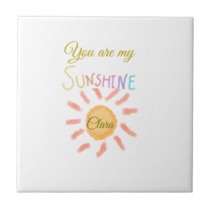 du bist mein Sonnenschein gelbe orange Sonnenstrah Fliese