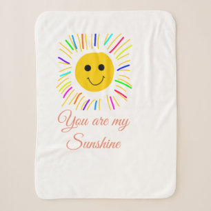 du bist mein Sonnenschein gelbe orange Sonnenstrah Sherpadecke