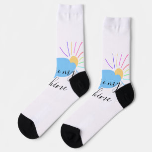 du bist mein Sonnenschein gelbe orange Sonnenstrah Socken