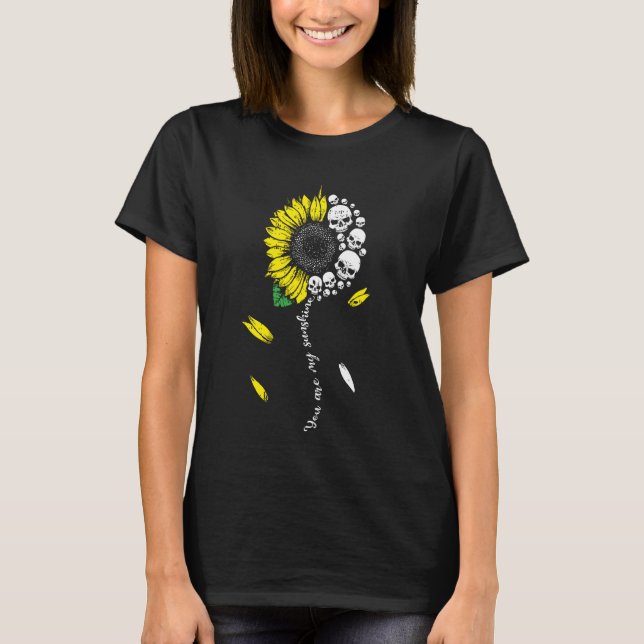 Du bist mein Sonnenschein Halloween-Spooky Skull S T-Shirt (Vorderseite)