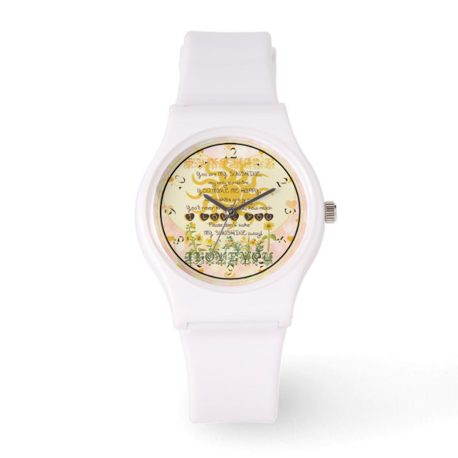 Du bist mein Sonnenschein Herz Armbanduhr (Vorderseite)
