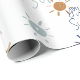 Du bist mein Sonnenschein in Erdtönen Geschenkpapier
