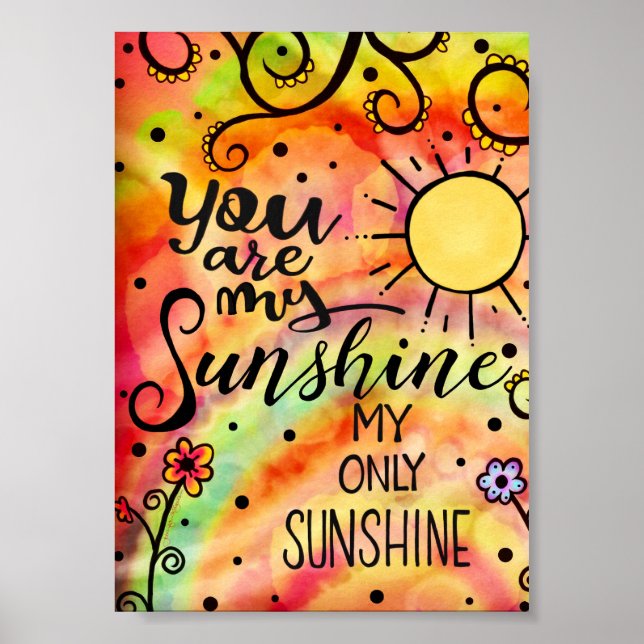 "Du bist mein Sonnenschein" Inspiration Poster (Vorne)