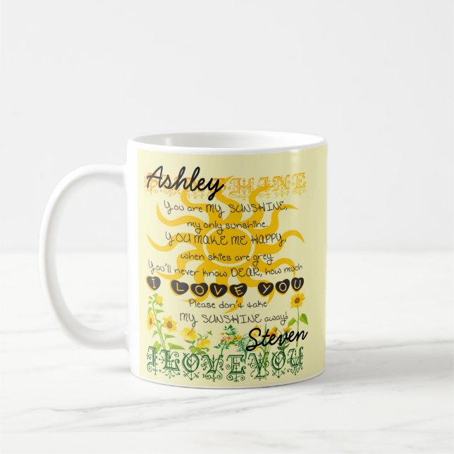 Du bist mein Sonnenschein  Kaffeetasse (Links)