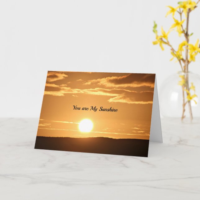 Du bist mein Sonnenschein Karte (Gelbe Blume)