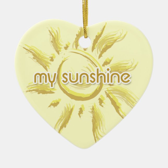 Du bist mein Sonnenschein Keramikornament (Vorne)
