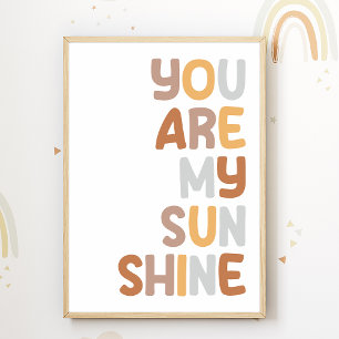Du bist mein Sonnenschein Kinderzimmer Poster Kids