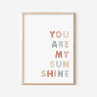 Du bist mein Sonnenschein-Kinderzimmer-Poster Poster
