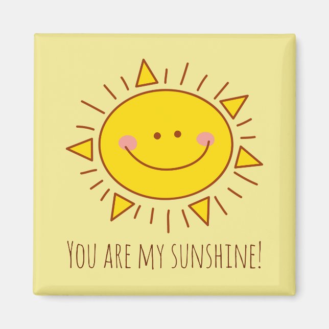 Du bist mein Sonnenschein Niedlicher Sonnentag Magnet (Vorne)