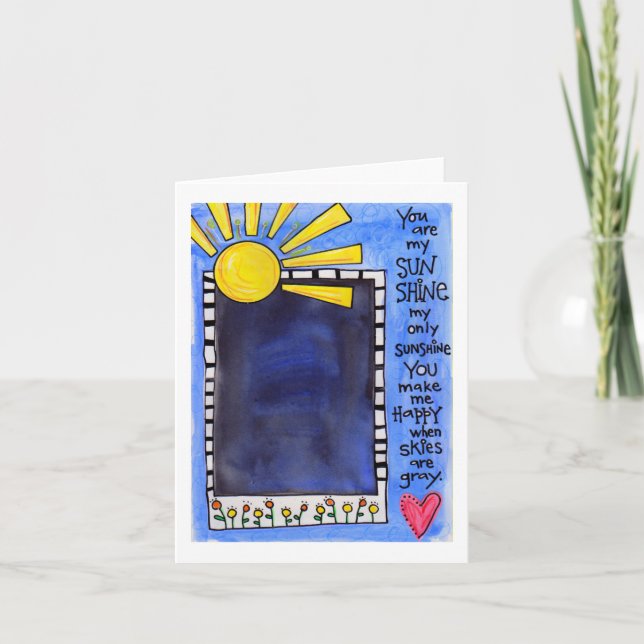 Du bist mein Sonnenschein-Notecard Dankeskarte (Vorderseite)