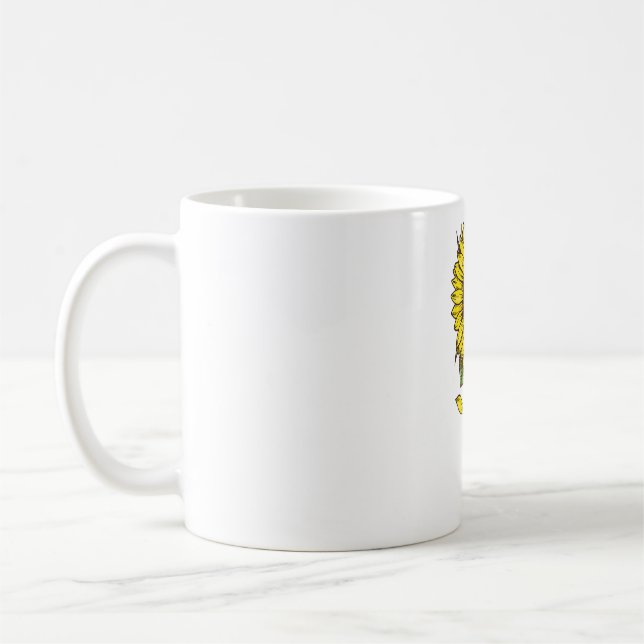 Du bist mein Sonnenschein Softball Sunflower Sport Kaffeetasse (Links)