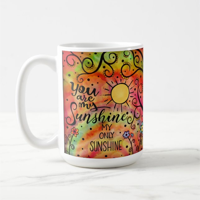 "Du bist mein Sonnenschein" Spaß fröhlich Kaffeetasse (Links)
